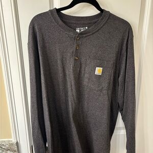Carhartt Men's Dark Gray Long Sleeve Henley